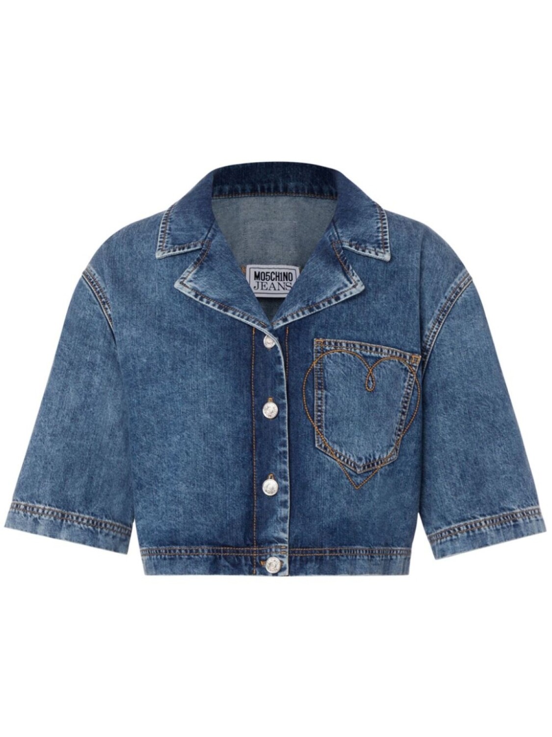 

MOSCHINO JEANS укороченная джинсовая рубашка