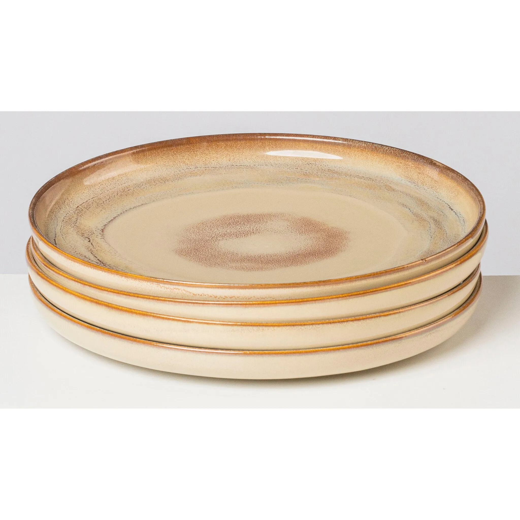 

Gipfelstück тарелки «Туманный лес», (набор, 4 шт.), стиль Сканди, блестящая реактивная глазурь, каждое изделие уникально, бежевый