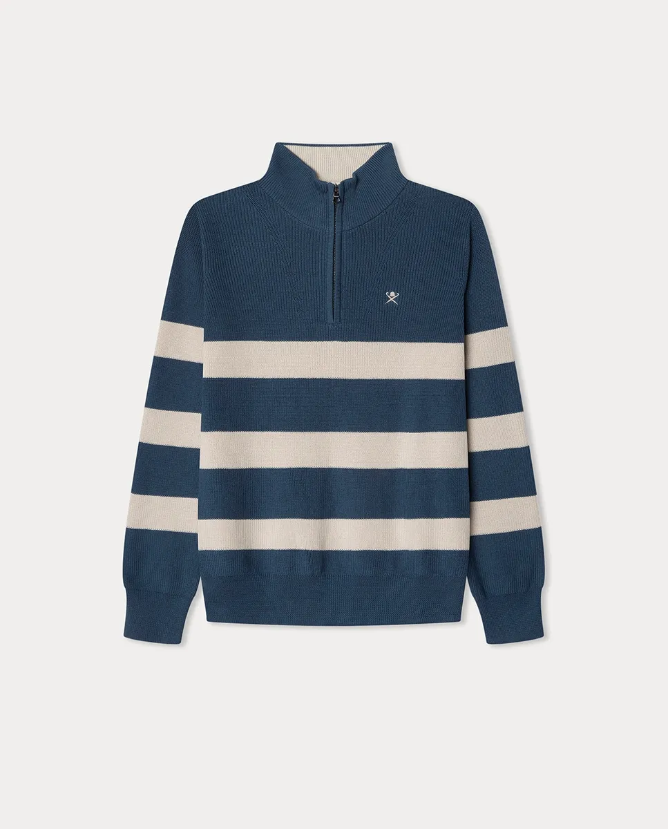 

Детский свитер в полоску Hackett, индиго