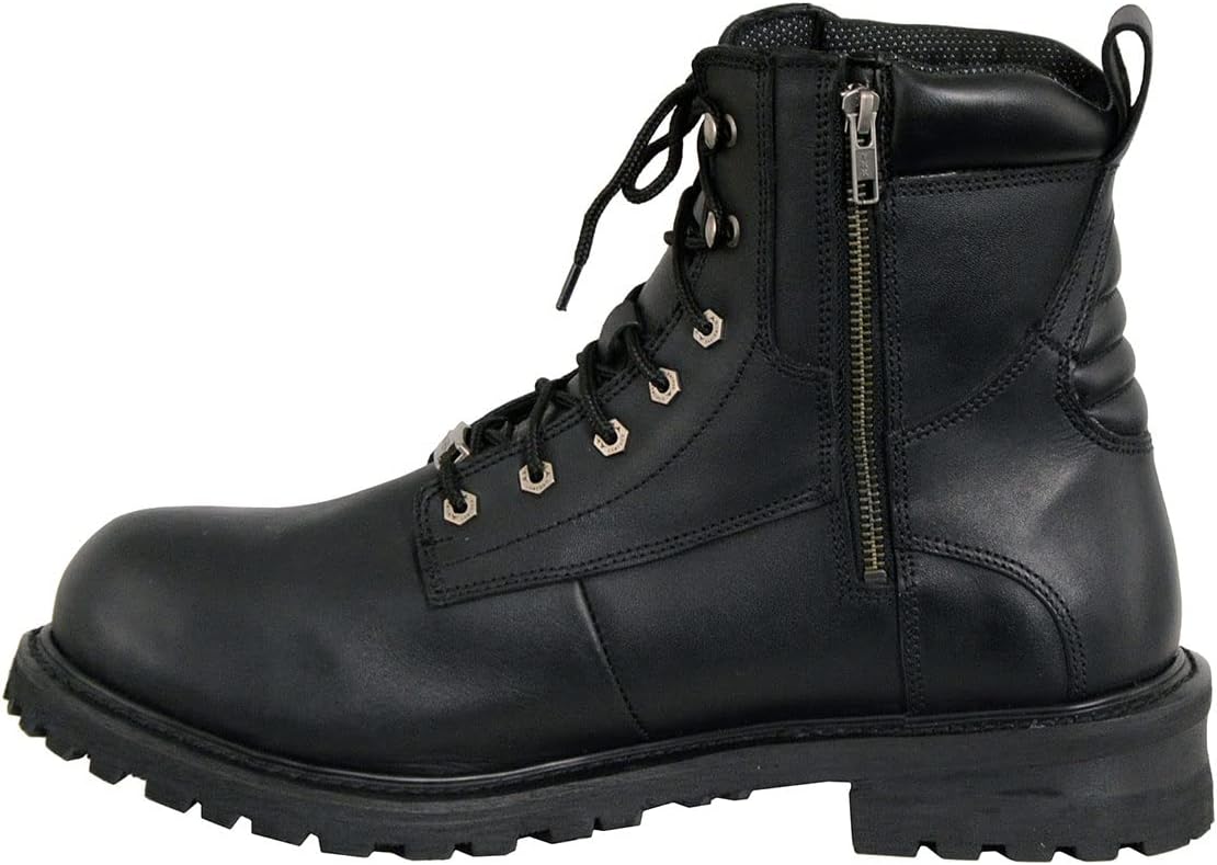 Milwaukee Leather MBM9097WPST мужские черные широкие 15 см Logger Steel Toe водонепроницаемые кожаные ботинки- 12 Вт ‎Milwaukee Leather — фото 3