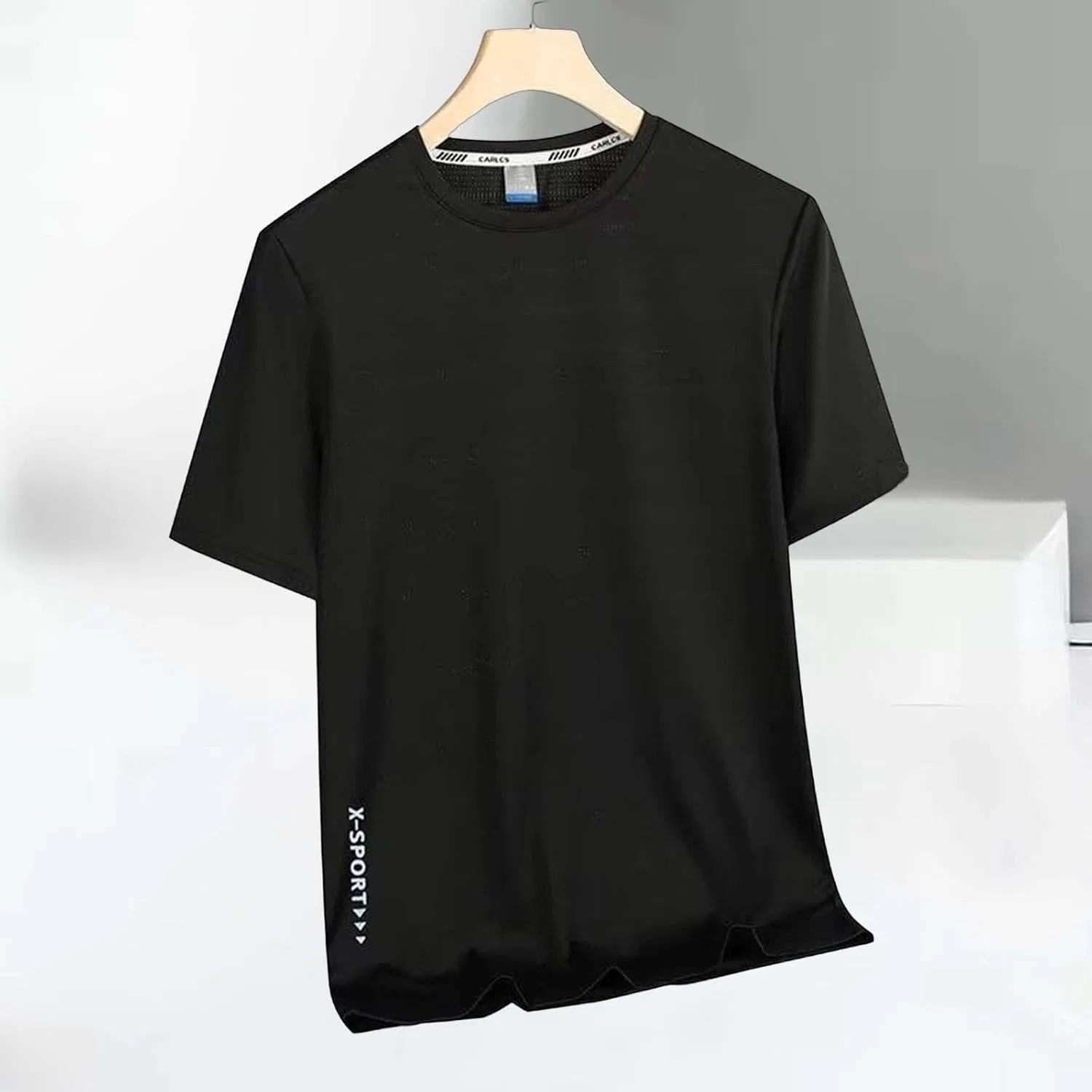 Мужская футболка с круглым вырезом, Generic, 13-black — фото 3