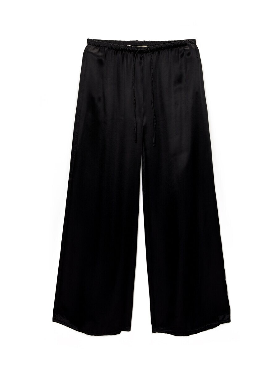 

Тканевые брюки Pull&Bear Wide leg Pants, черный