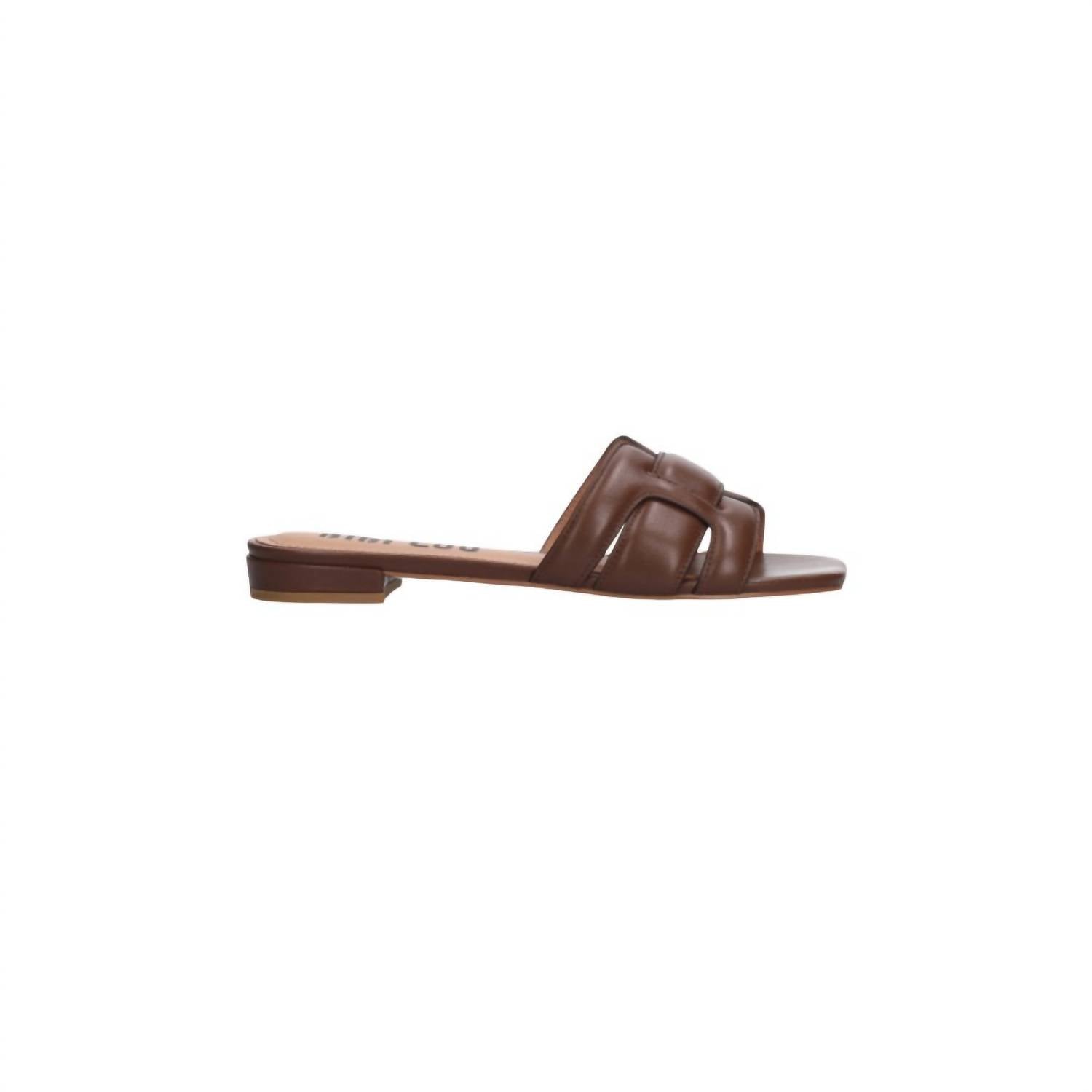 Женские балетки Holly Flat Kid из кожи в цвете маррон Bibi Lou, Marron