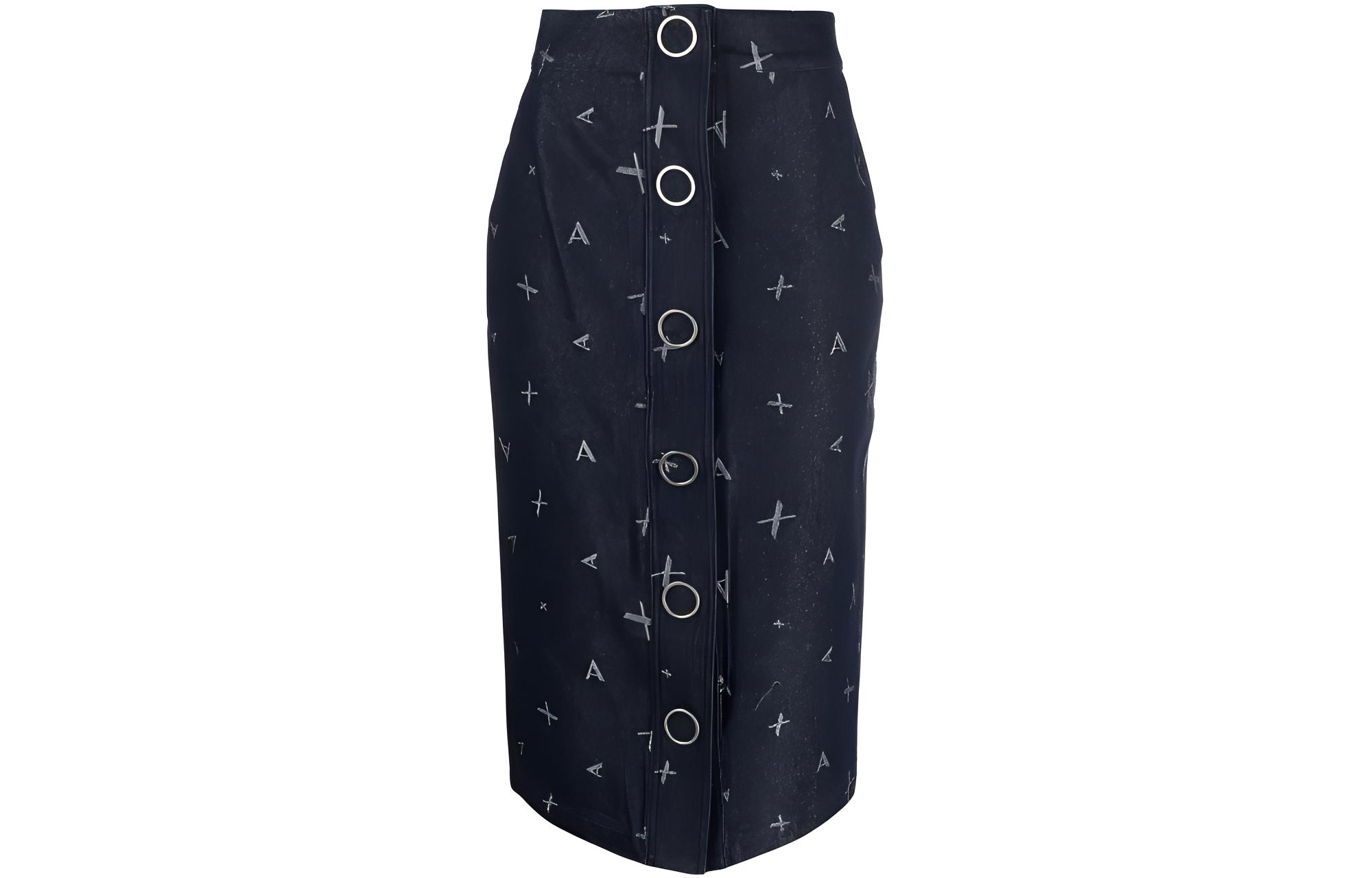 

Повседневная длинная юбка женская синяя ARMANI EXCHANGE