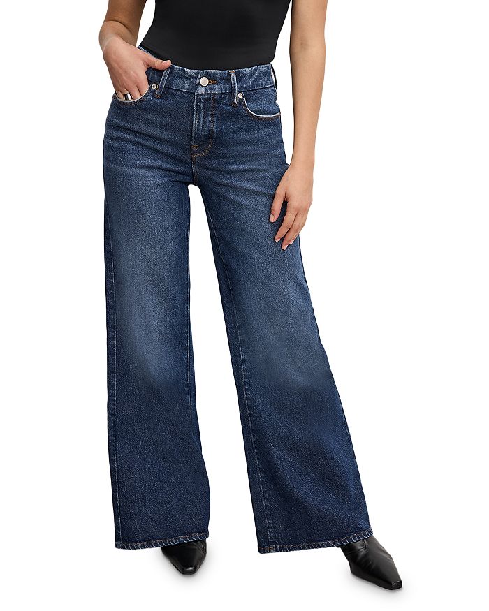 

Хорошие джинсы Palazzo Petite High Rise Wide Leg в цвете I764 Good American, синий
