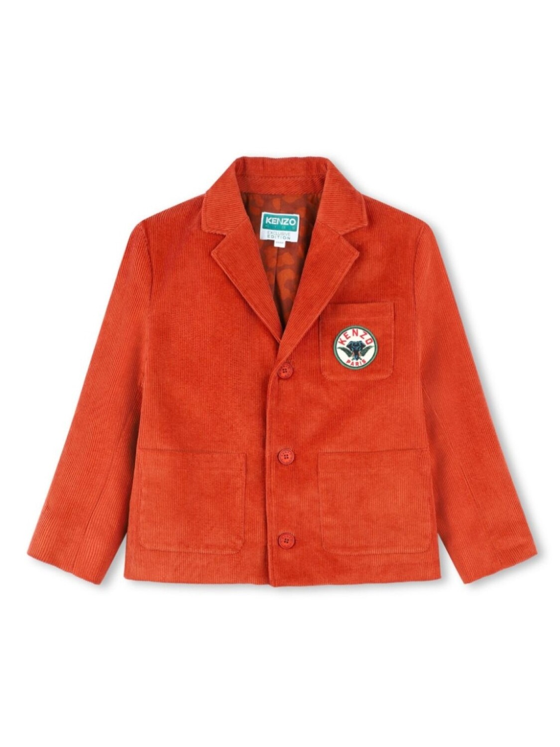 

Kenzo Kids куртка с вышитым логотипом, оранжевый