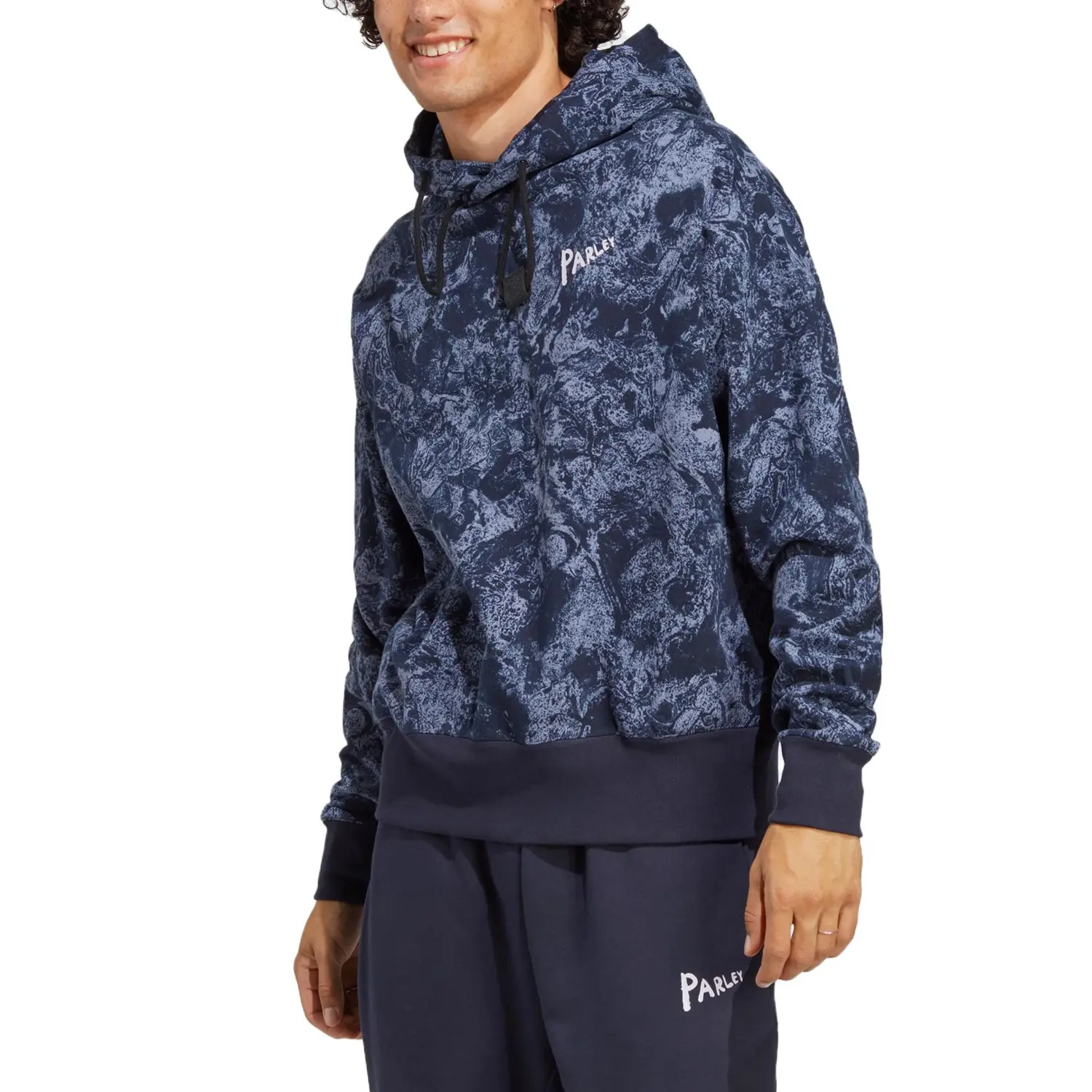 Adidas Толстовка унисекс, серебристо-серые, фиолетовые, с капюшоном, средней толщины, стандартного размера — фото 4