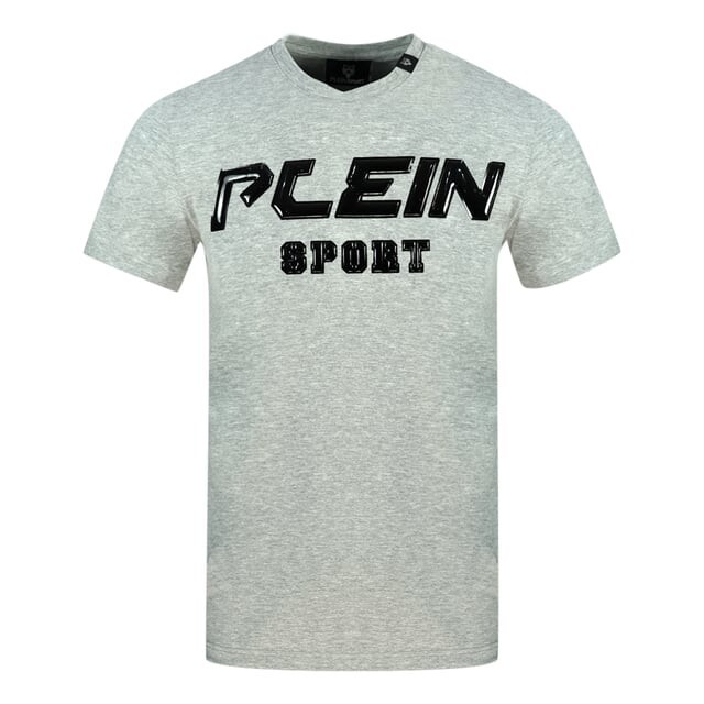 

Футболка с логотипом серая Plein Sport, серый