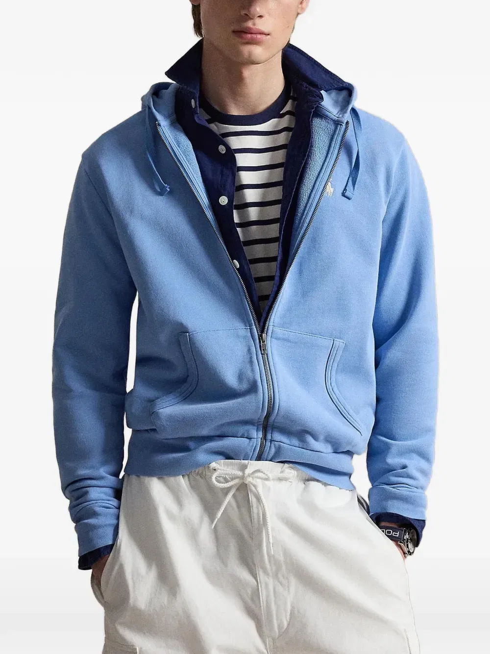 Толстовка на молнии с завязками Polo Ralph Lauren, синий — фото 3