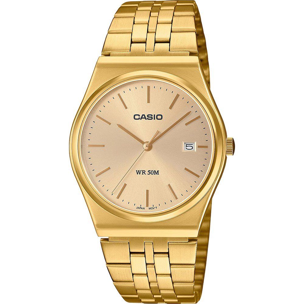 

Часы из стали и золота Casio