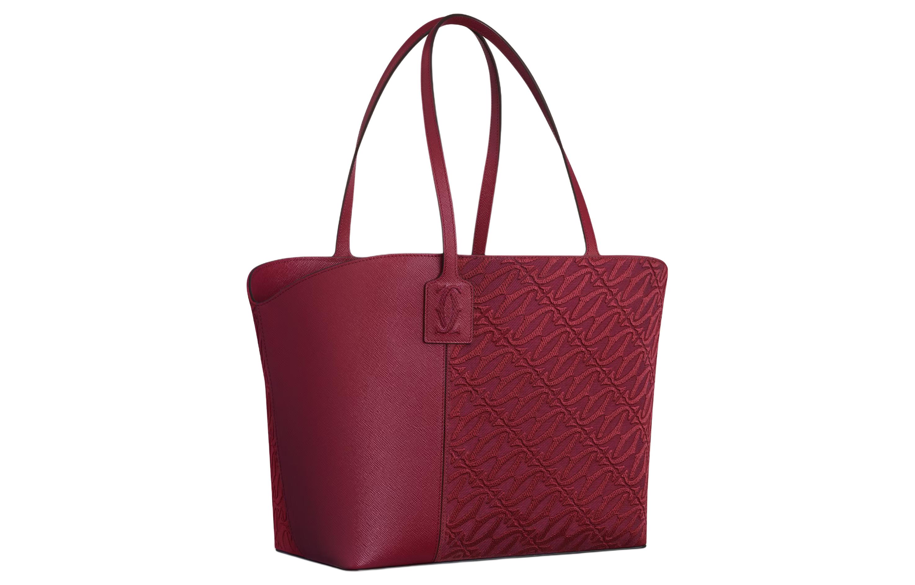 

Сумка-шоппер C De Collection из телячьей кожи унисекс вишнёво-красная