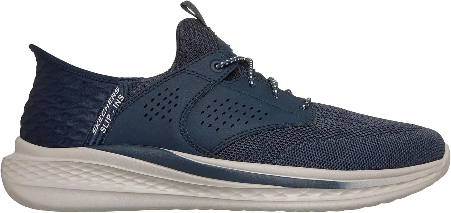 Мужские кроссовки Skechers Slade Caster, Navy Blue Knit Mesh Synthetic — фото 4