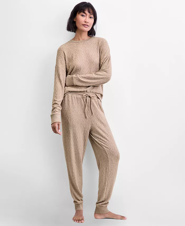 

Женский комплект пижамы с косичками, размеры XS-3X State Of Day, коричневый