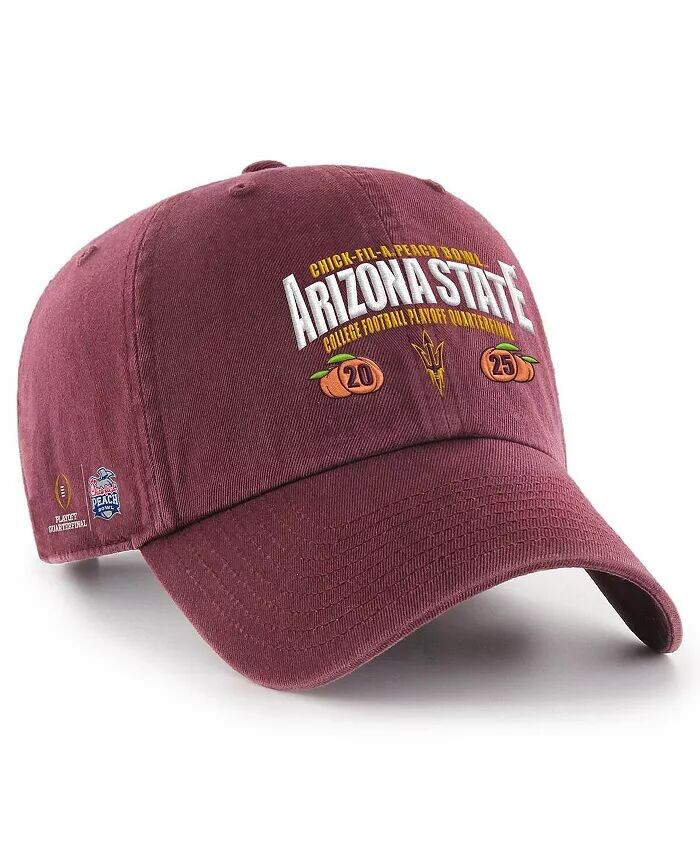 

Мужская темно-бордовая кепка Arizona State Sun Devils College Football Playoff 2025 Peach Bowl Clean Up Adjustable '47 Brand