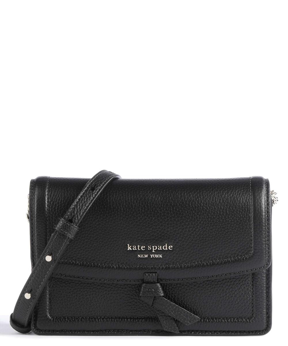 

Сумка через плечо Knott из зернистой яловой кожи. Kate Spade New York, черный