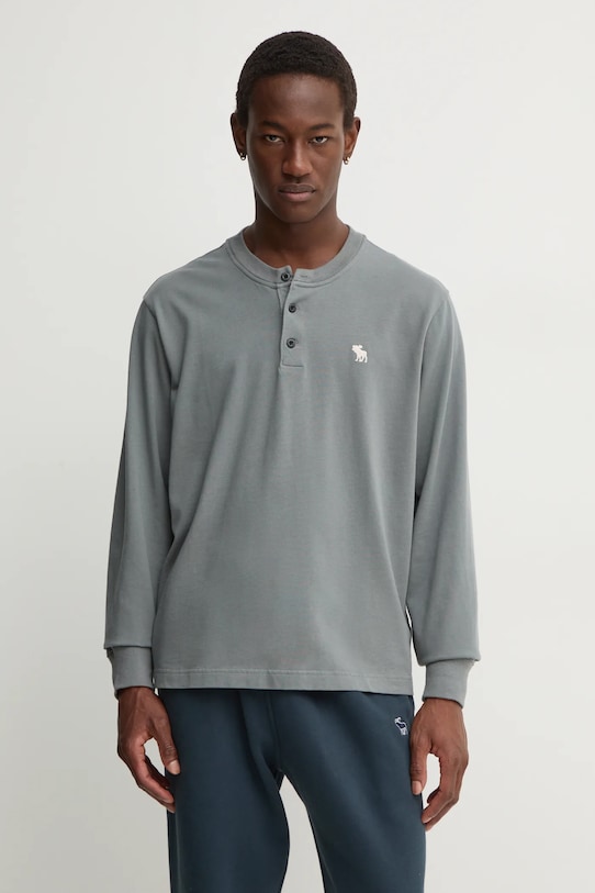 

Хлопковая водолазка Abercrombie & Fitch, серый