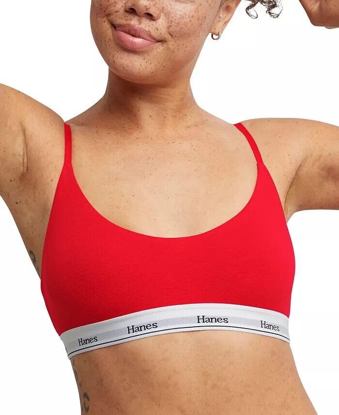 

Женский укороченный бюстгальтер без косточек Originals ComfortMSO103 Hanes, красный