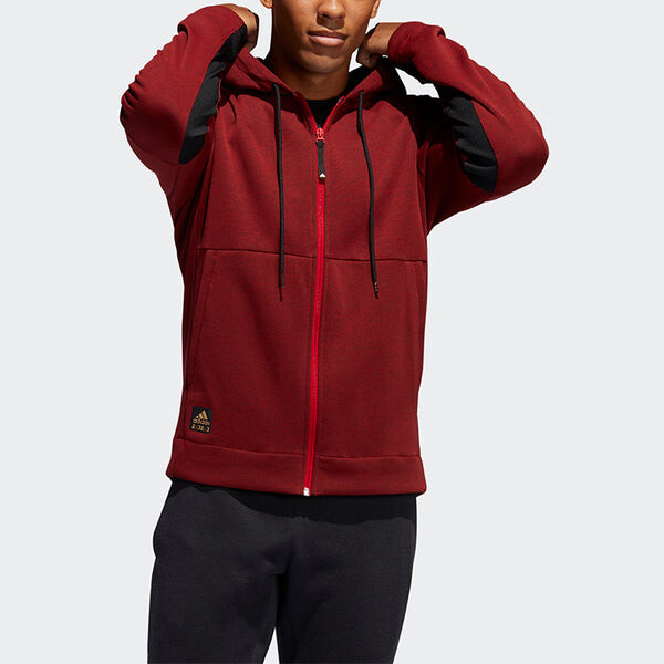 Куртка adidas CNY CU Hoodie Basketball Sports Hooded Jacket Red, красный — фото 3