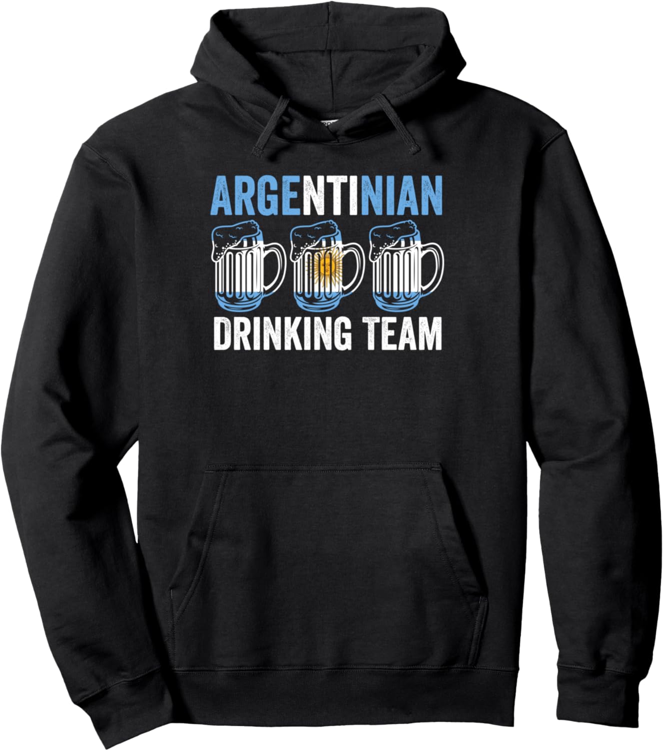 

Толстовка «Аргентинская команда по выпивке Аргентина» Argentinian Gifts, черный
