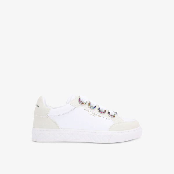 Низкие кожаные кроссовки Kensington с люверсами Kurt Geiger London, белый