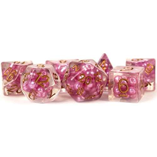 

Аксессуары Metallic Dice Games Metallic Dice Games: 16mm Polyhedral Set - Pearl - Pink with Copper (7)