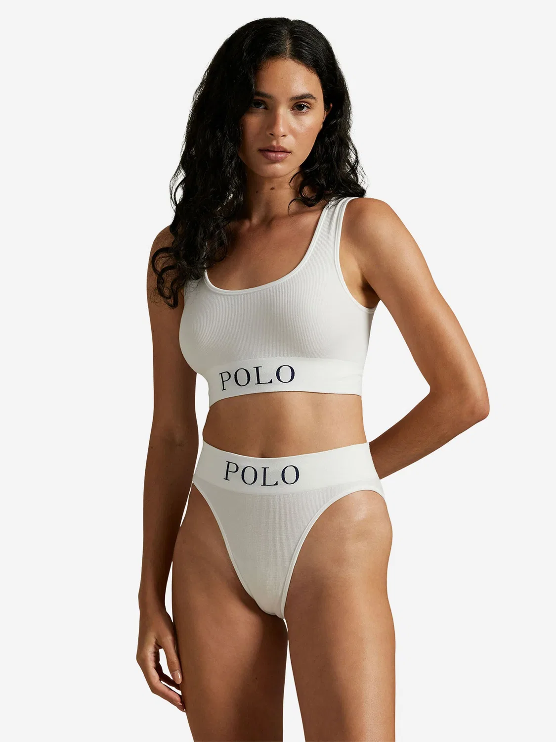 Трусы ' Ribbed Seamless ' Polo Ralph Lauren, White — фото 3