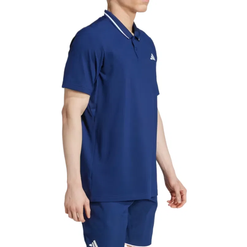 Поло теннисное Adidas Climacool Piqué синее — фото 3