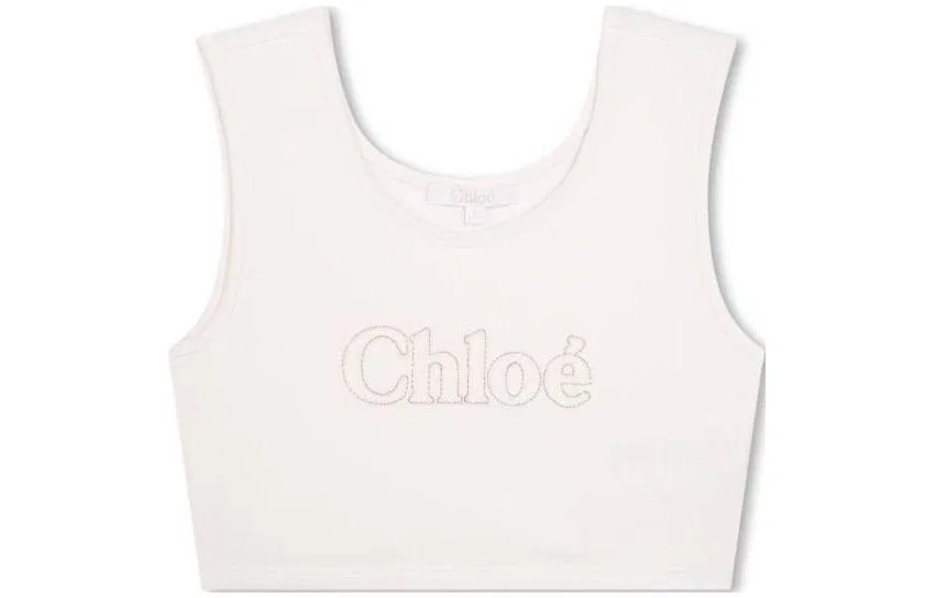 Chloé Топ-майка Chloe бежевая для младенцев и малышей