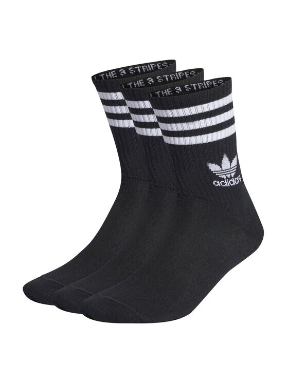 

Комплект из 3 пар длинных носков Adidas, черный