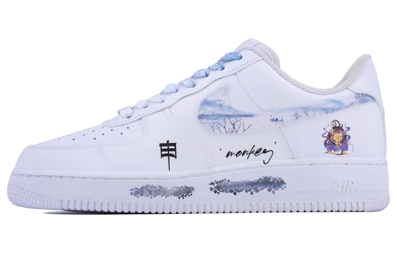 

Кроссовки Nike Air Force 1 Skateboarding Shoes Men Low-top White/Royal Blue/Fern Green, белый