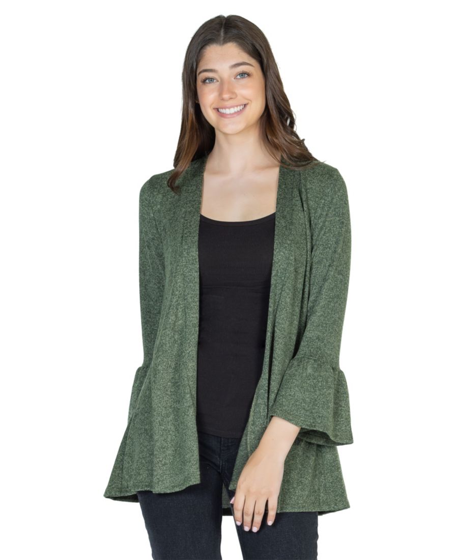 

Женский вязаный кардиган с рукавами три четверти в форме колокола 24seven Comfort Apparel, Olive