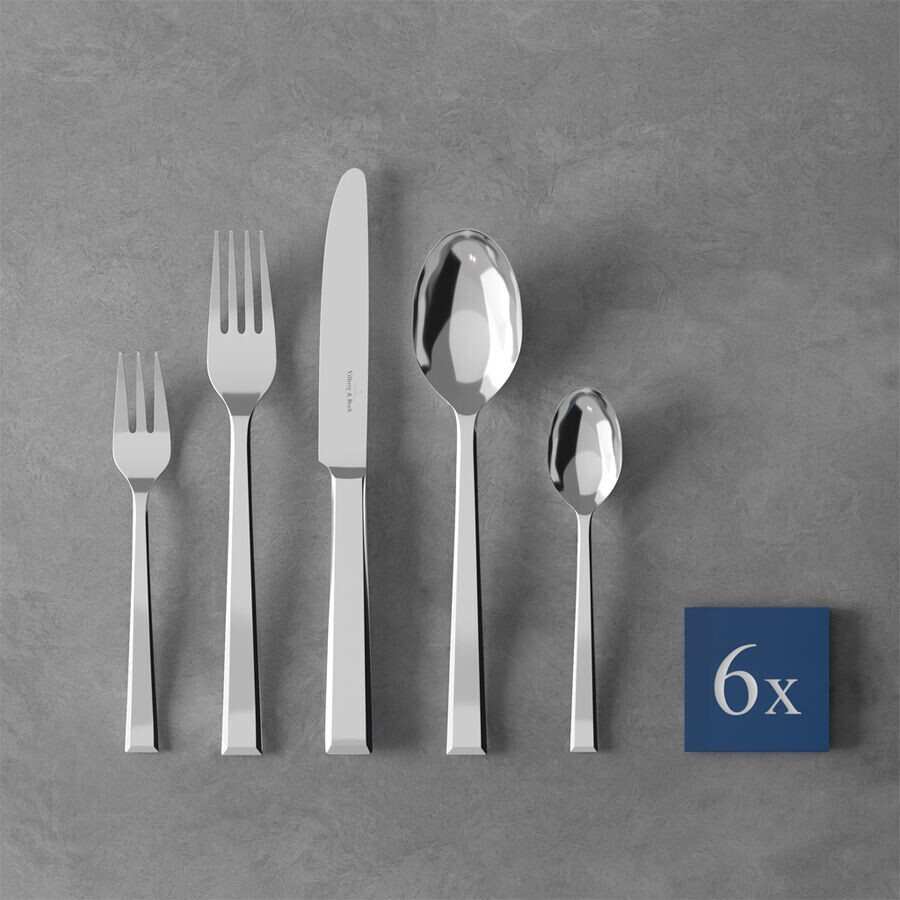 

Набор столовых приборов Victor, 30 предметов 44х28х5см Villeroy & Boch, серебро/платина