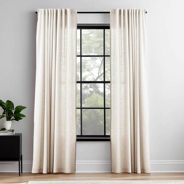 

Штора HOOMstylen Halbtransparant Kräuselband, 1x270x140 см, кремово-белый