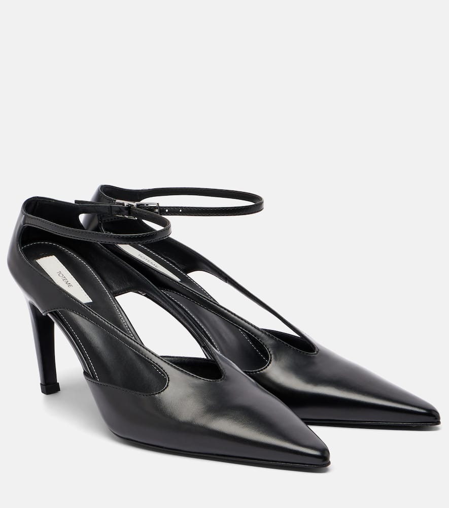 Кожаные лодочки с вырезом Toteme, Black