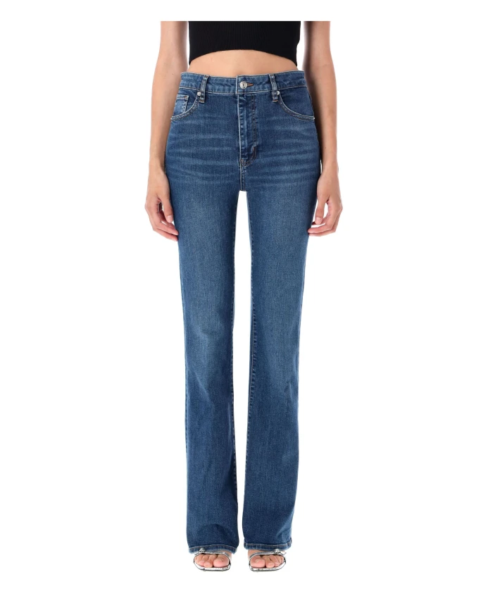 

Джинсы-Клеш Blue Elixir осень-зима 2025 Frame, синий