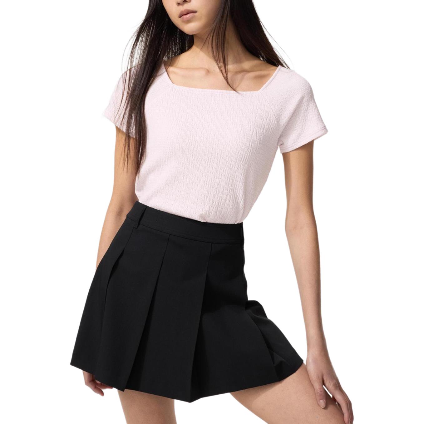 

UNIQLO Футболка женская пастельно-розовая, Розовый, UNIQLO Футболка женская пастельно-розовая
