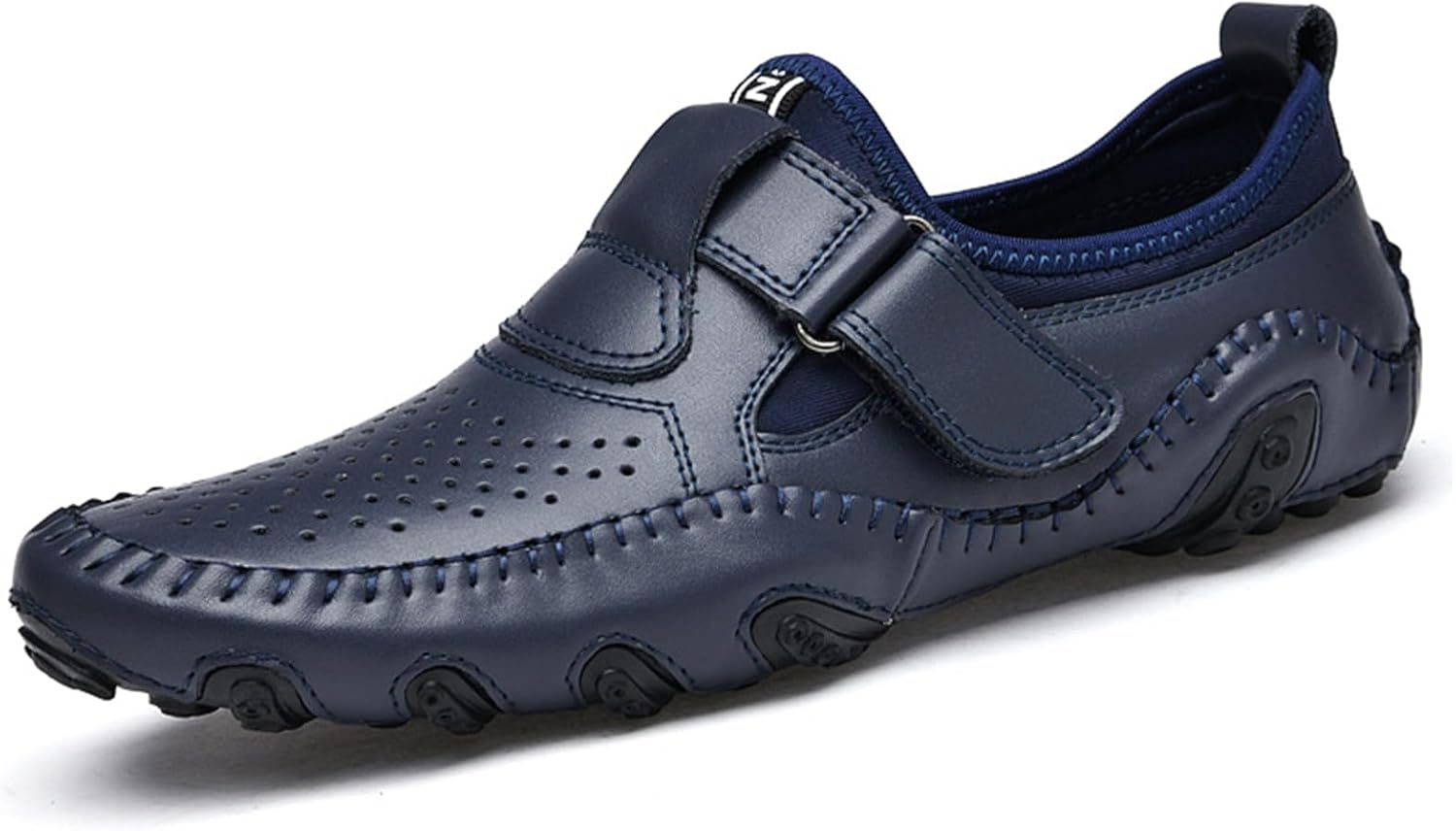 

Мужские классические кожаные повседневные туфли, офисные лоферы без шнурков, мягкие и удобные обувь и прогулок Abborora, голубой