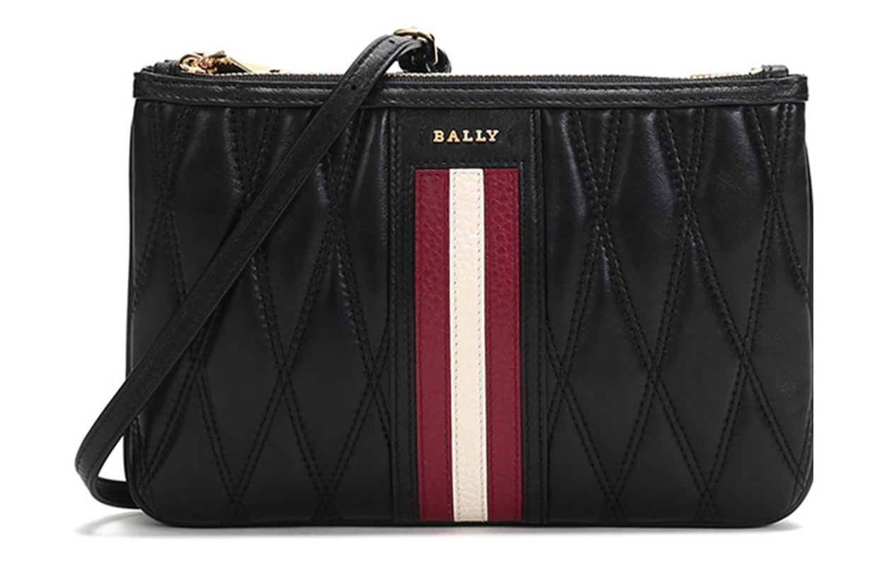 

BALLY Женская мини-сумка через плечо клатч из овчины черная