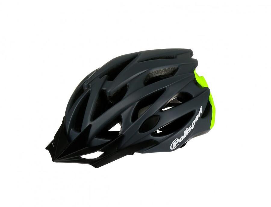 

POLISPORT Велосипедный шлем TWIG для шоссейных и горных велосипедов, универсальный, темно-серый / флуоресцентно-желтый