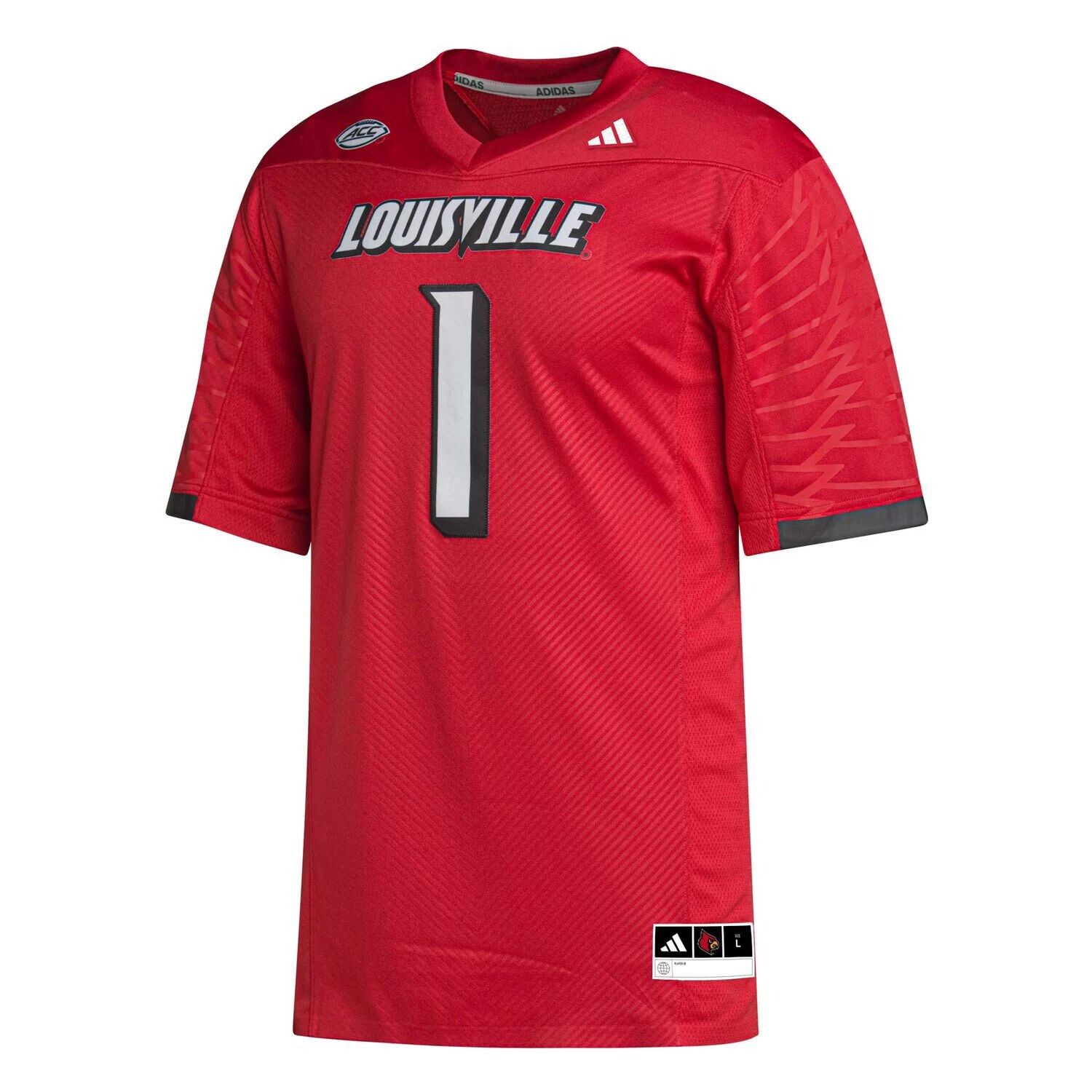 Мужская футболка #1 Cardinal Louisville Cardinals Premier adidas — фото 2