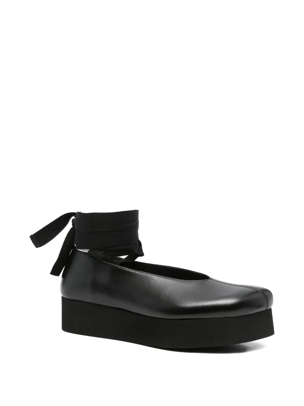 Балетки на платформе с лентой Comme Des Garcons, черный — фото 2