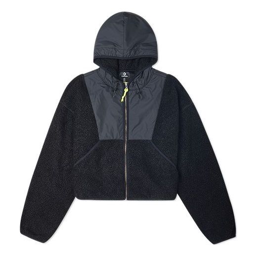 

Куртка (WMNS) Converse Full Zip Lamb Wool Hooded Jacket Black