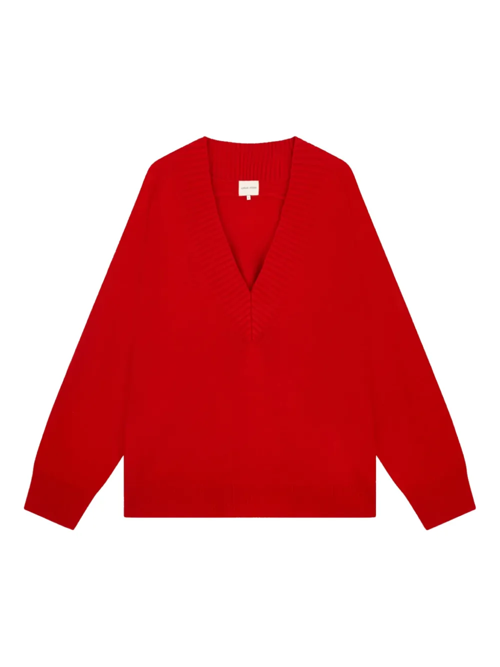 

Кардиган в рубчик с v-образным вырезом Loulou De Saison, красный