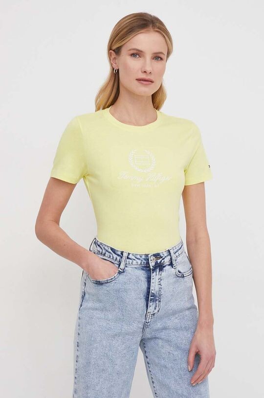 

Хлопковая футболка Tommy Hilfiger, желтый