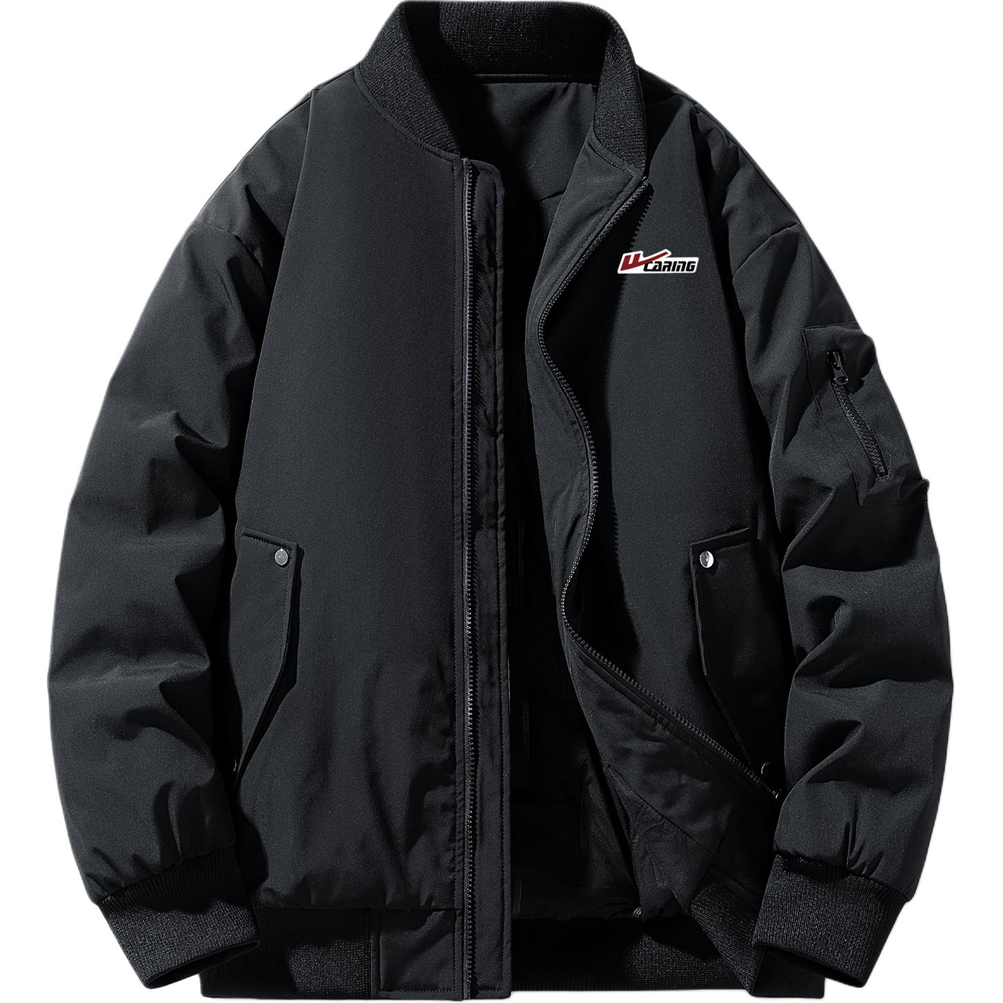 

Пуховик Unisex Stand Collar Thickened WARRIOR, черный (diy badge)