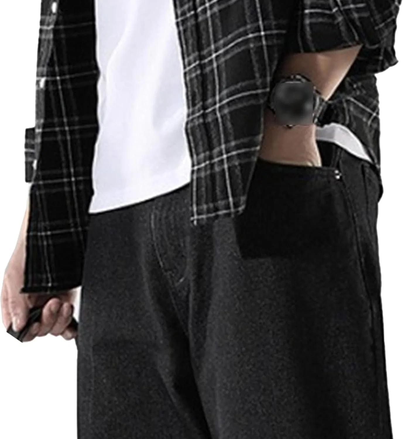 Джинсы широкие Men's Baggy Hip Hop, Black — фото 2