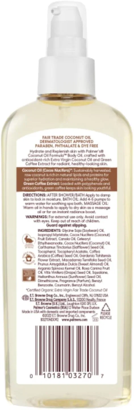 Масло для тела Palmer's Coconut Oil Body Oil, 150 мл, набор 3 шт — фото 4