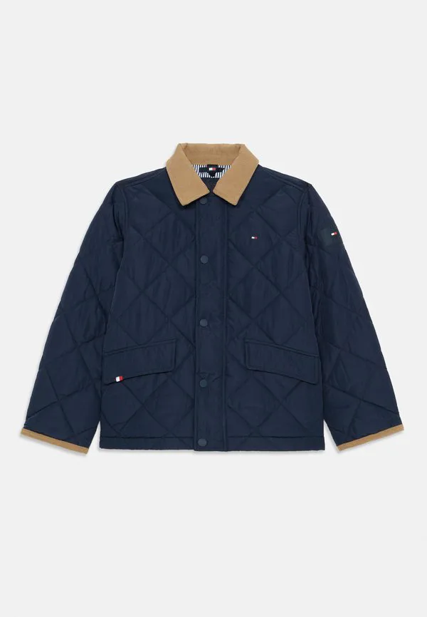 Стеганая куртка с контрастным воротником, легкая куртка Tommy Hilfiger, Dark Night Navy — фото 3