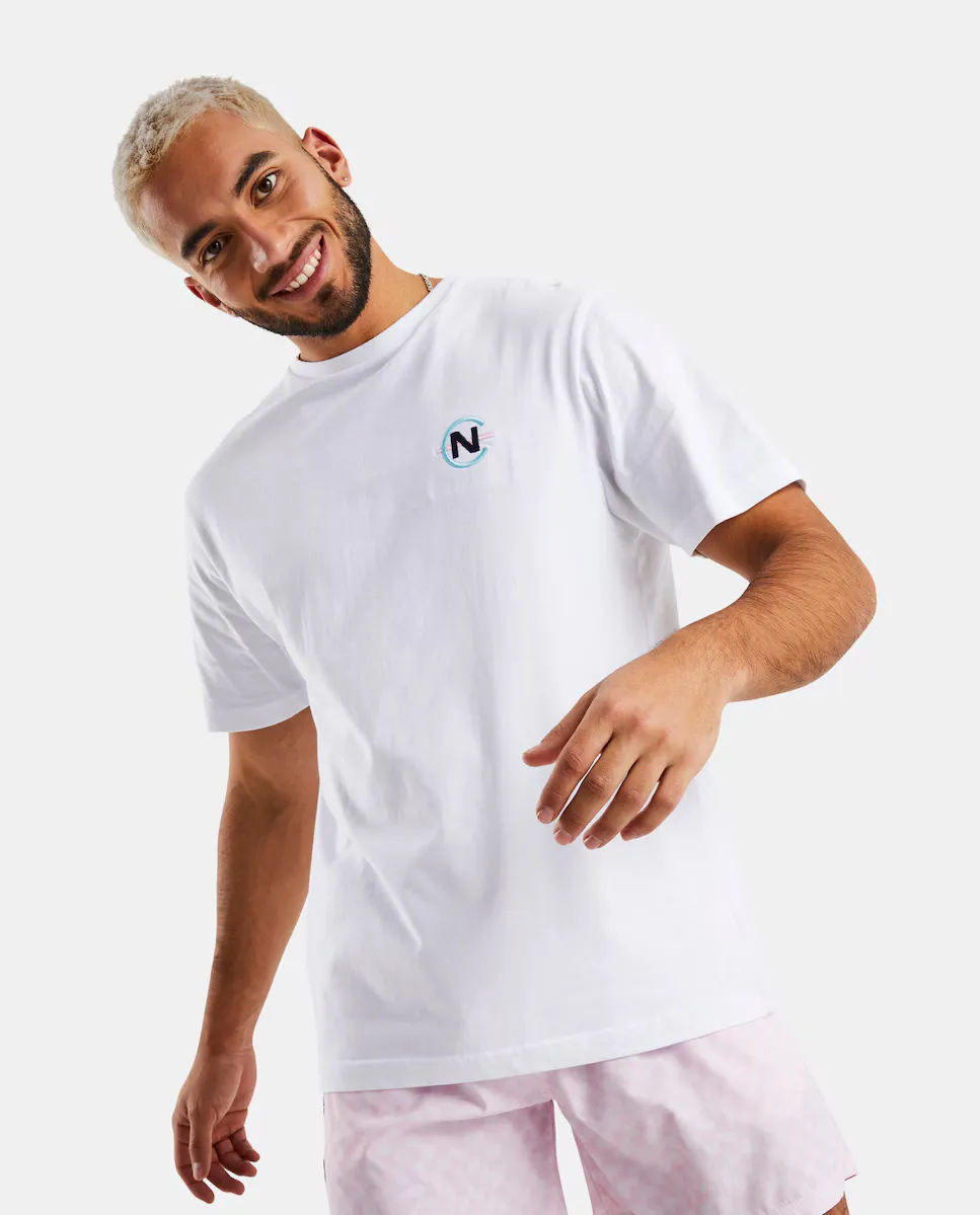 

Мужская белая футболка с короткими рукавами Nautica, белый