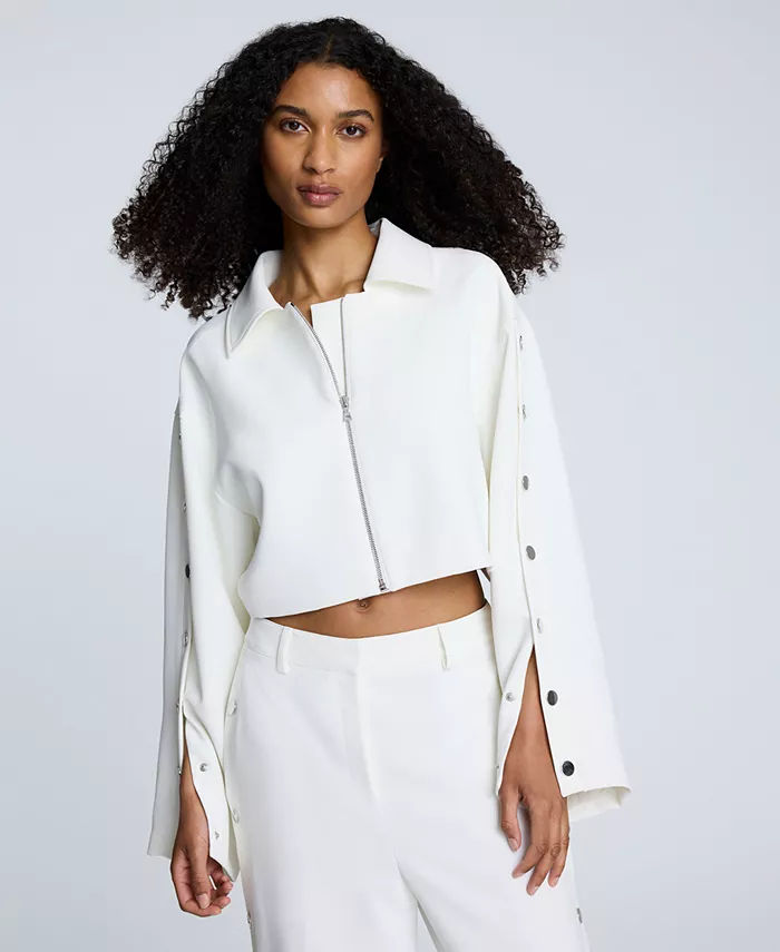 

Женская куртка на молнии с отстегивающимися рукавами Kenneth Cole, белый